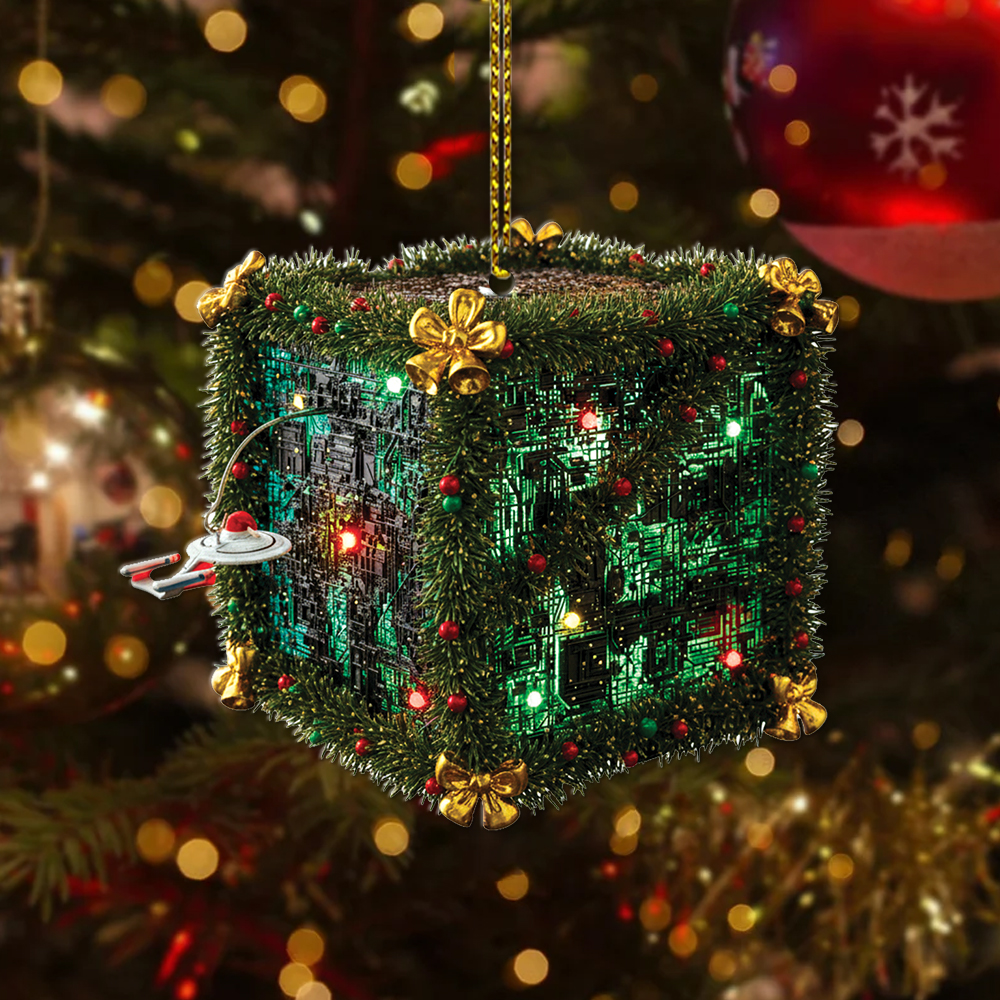Star Trek The Next Generation Beware the Borg! Christmas Ornament - Image 4