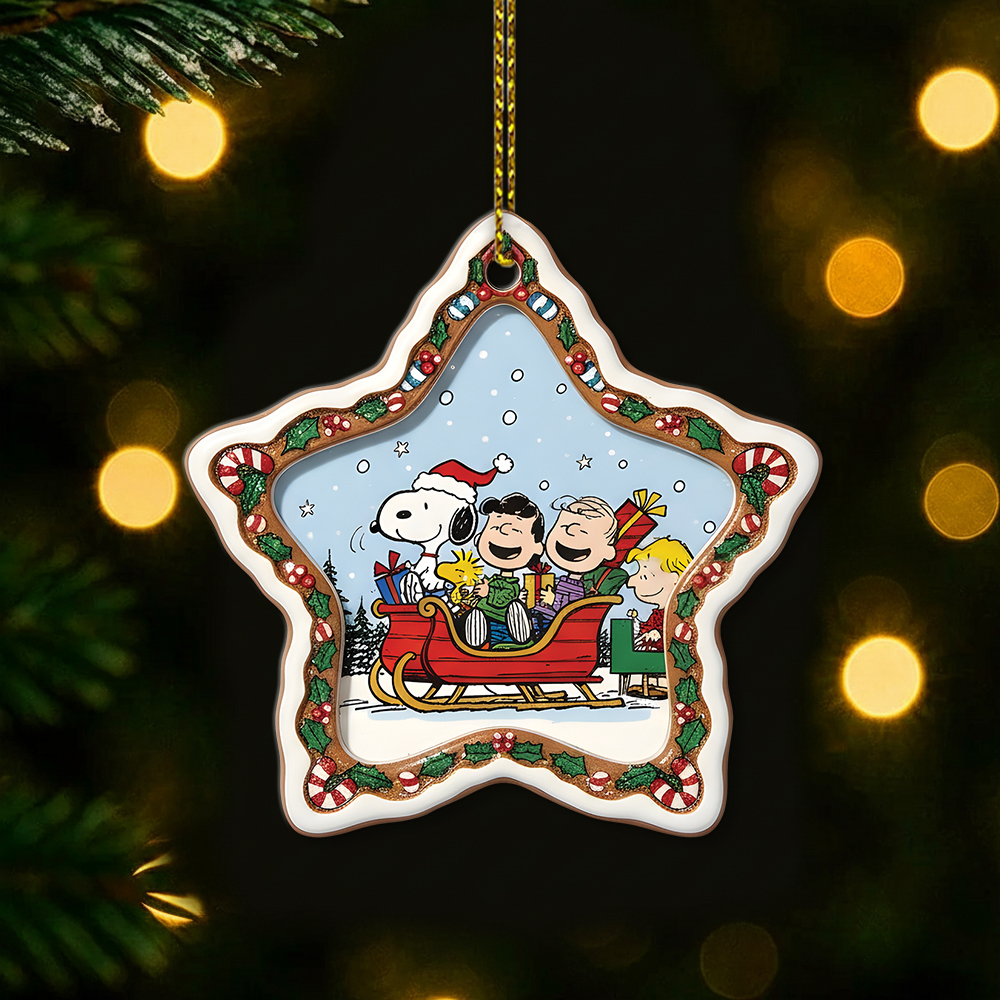 Snoopy And Friends Snow Christmas Ornament - Image 4