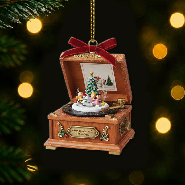 Snoopy Merry Peanuts Christmas Record Player Christmas Ornament - Image 6