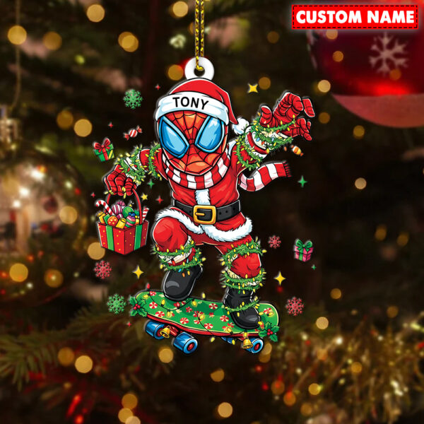 Personalized Spider-Man Christmas Ornament - Image 4