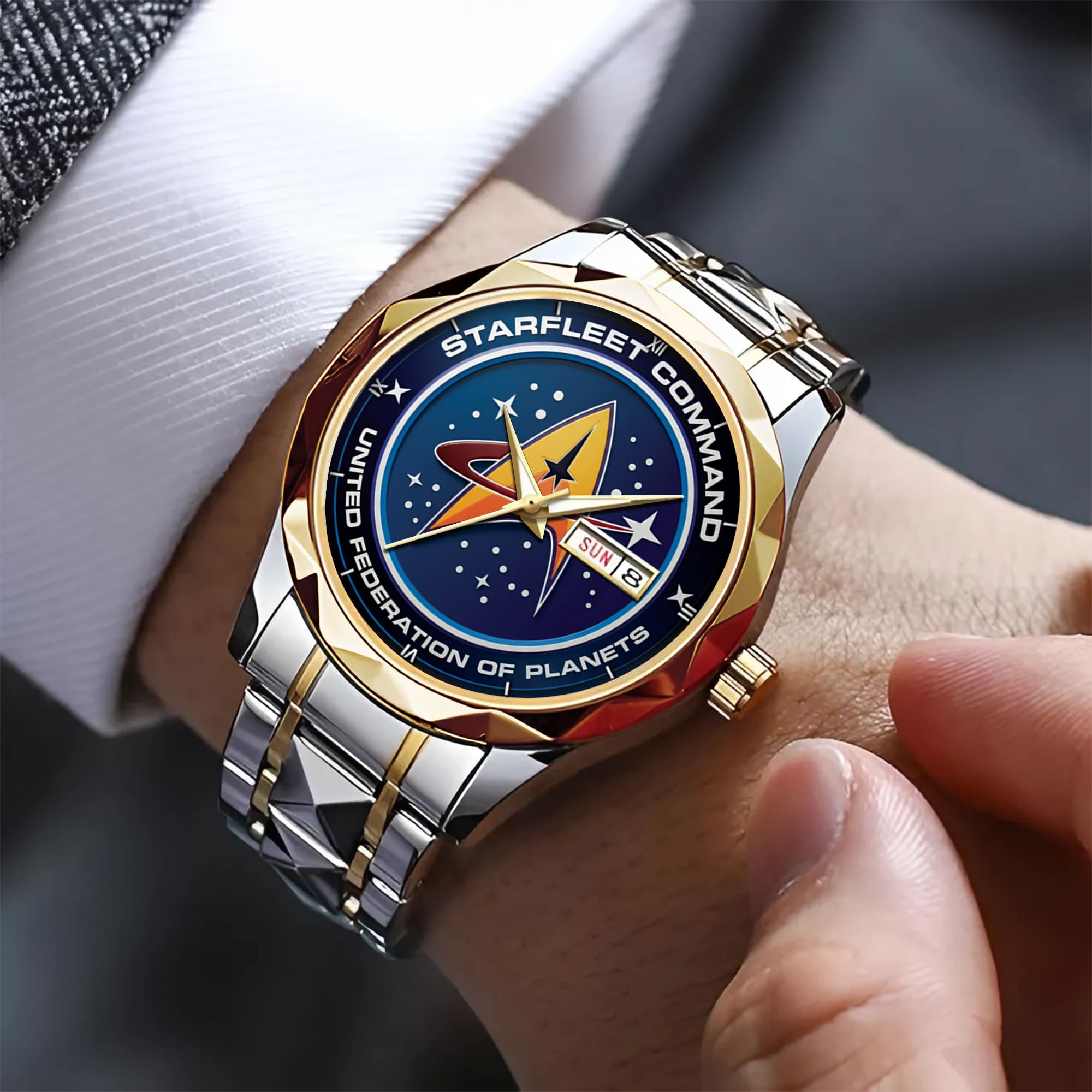 Starfleet Command  United Federation Of Planets Alloy Luxury Quartz Watch - Image 5