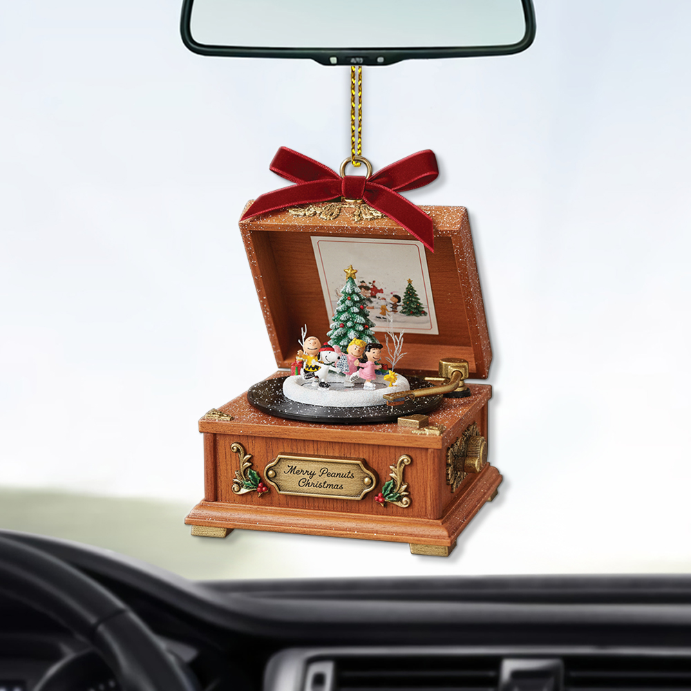 Snoopy Merry Peanuts Christmas Record Player Christmas Ornament - Image 5