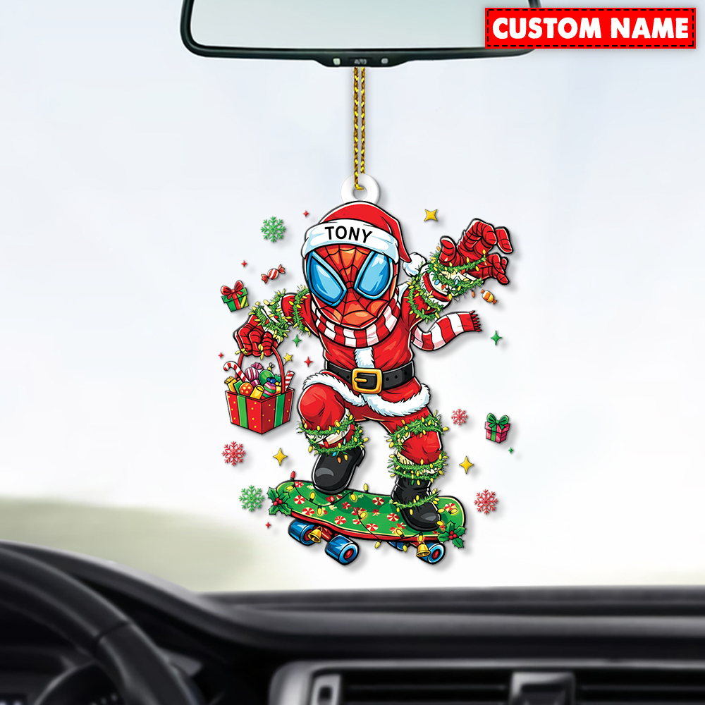 Personalized Spider-Man Christmas Ornament - Image 3