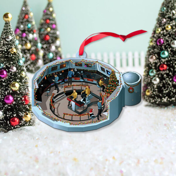 Star Trek NCC-1701 2244-2255 Bridge Enterprise Christmas Ornament - Image 3