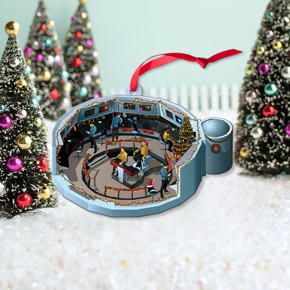 Star Trek NCC-1701 2244-2255 Bridge Enterprise Christmas Ornament - Image 3