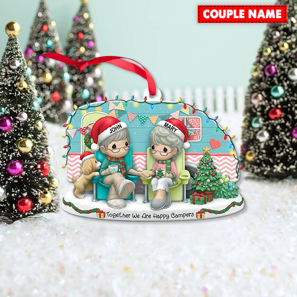 Personalized Together We Are Happy Campers Christmas Ornament - Image 4