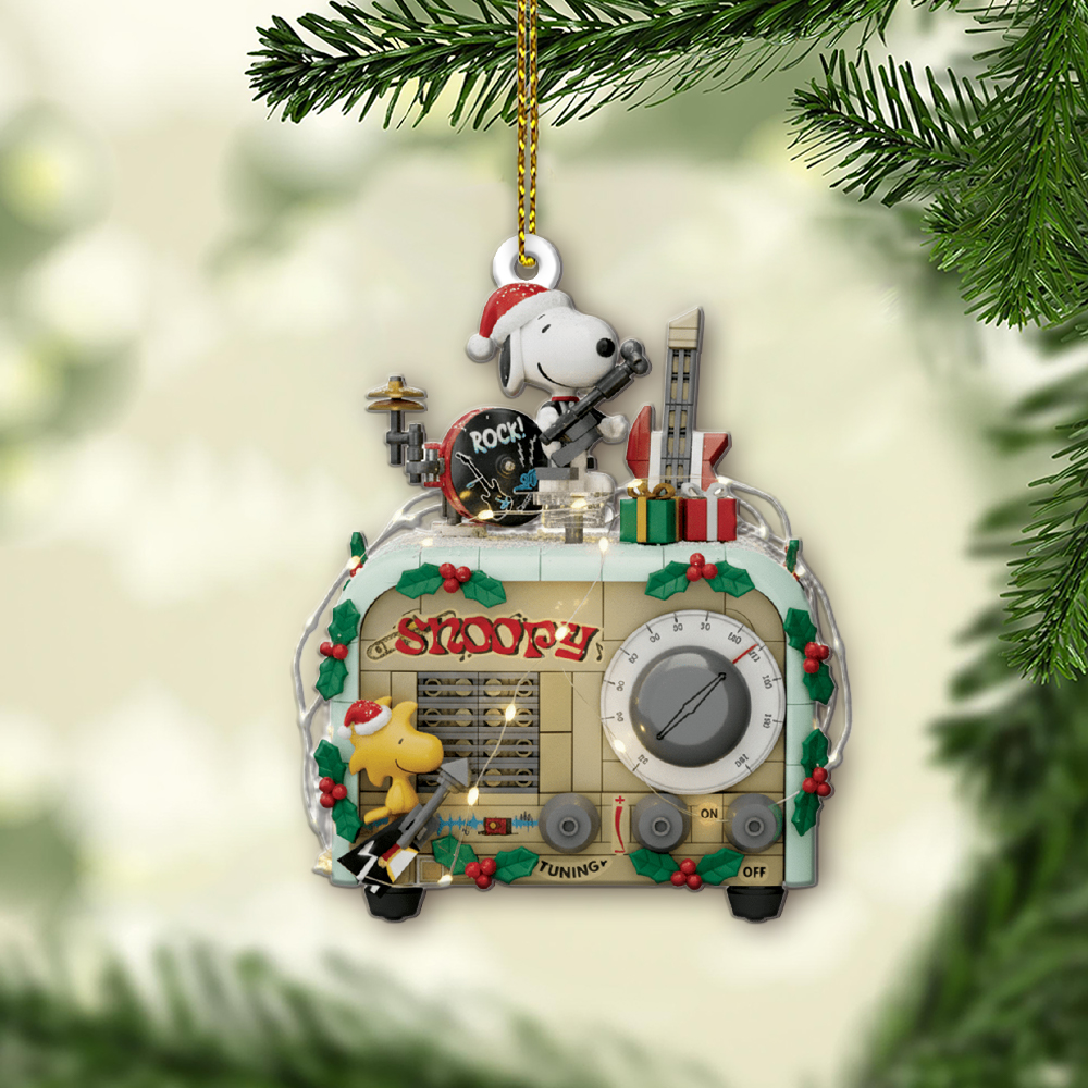 Peanuts Snoopy Radio Christmas Ornament - Image 4