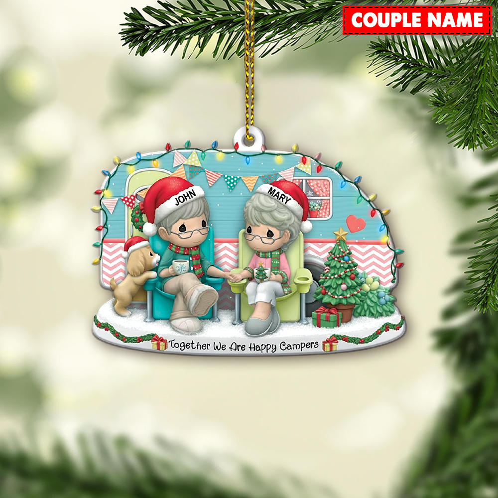 Personalized Together We Are Happy Campers Christmas Ornament - Image 3