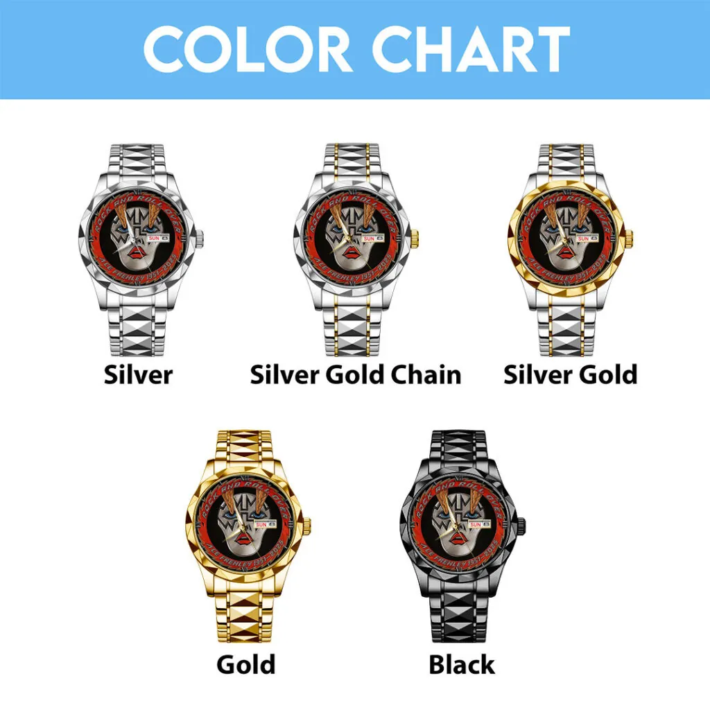 KISS x Ace Frehley Alloy Luxury Quartz Watch – 116832 - Image 5