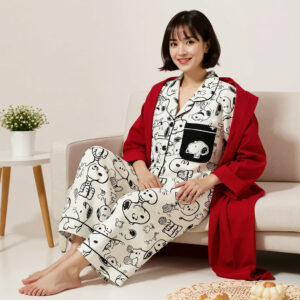 Alternative view of Snoopy Long Sleeve Pajamas Set