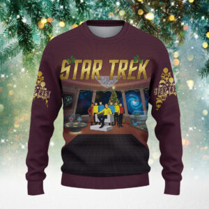 Alternative view of Star Trek Christmas Knitted Sweater