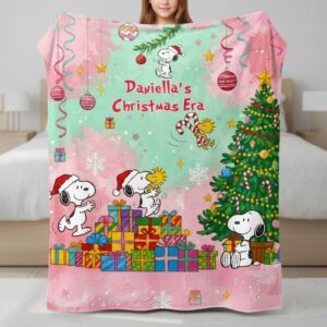 Alternative view of Personalized Snoopy Quilt Blanket - THK117090