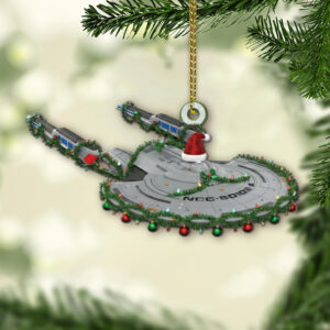 Alternative view of Star Trek U.S.S. Titan NCC-80102-A With Christmas Lights Christmas Ornament