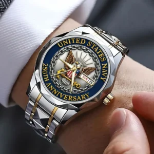 Alternative view of US Navy 250th Anniversary Alloy Luxury Quartz Watch - 116885