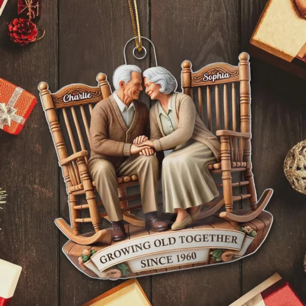 Personalized Going Old Together Couple Christmas Ornament 115829 - Image 4