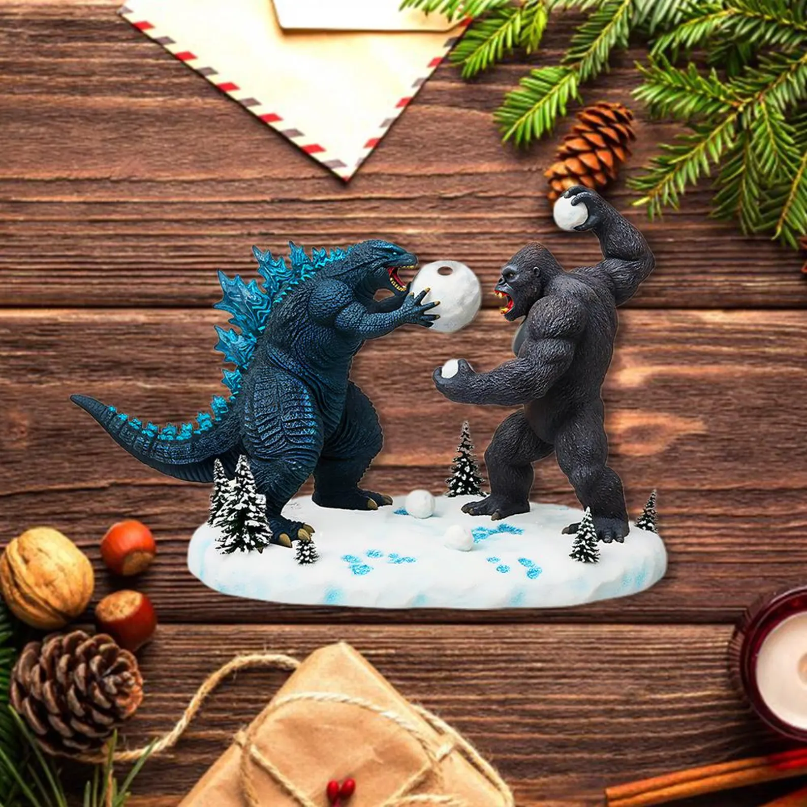 Godzilla vs Kong Christmas Ornament - Image 5
