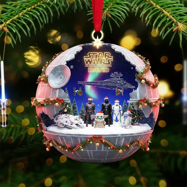 Personalized Star War Galaxy Christmas Ornament - Image 2