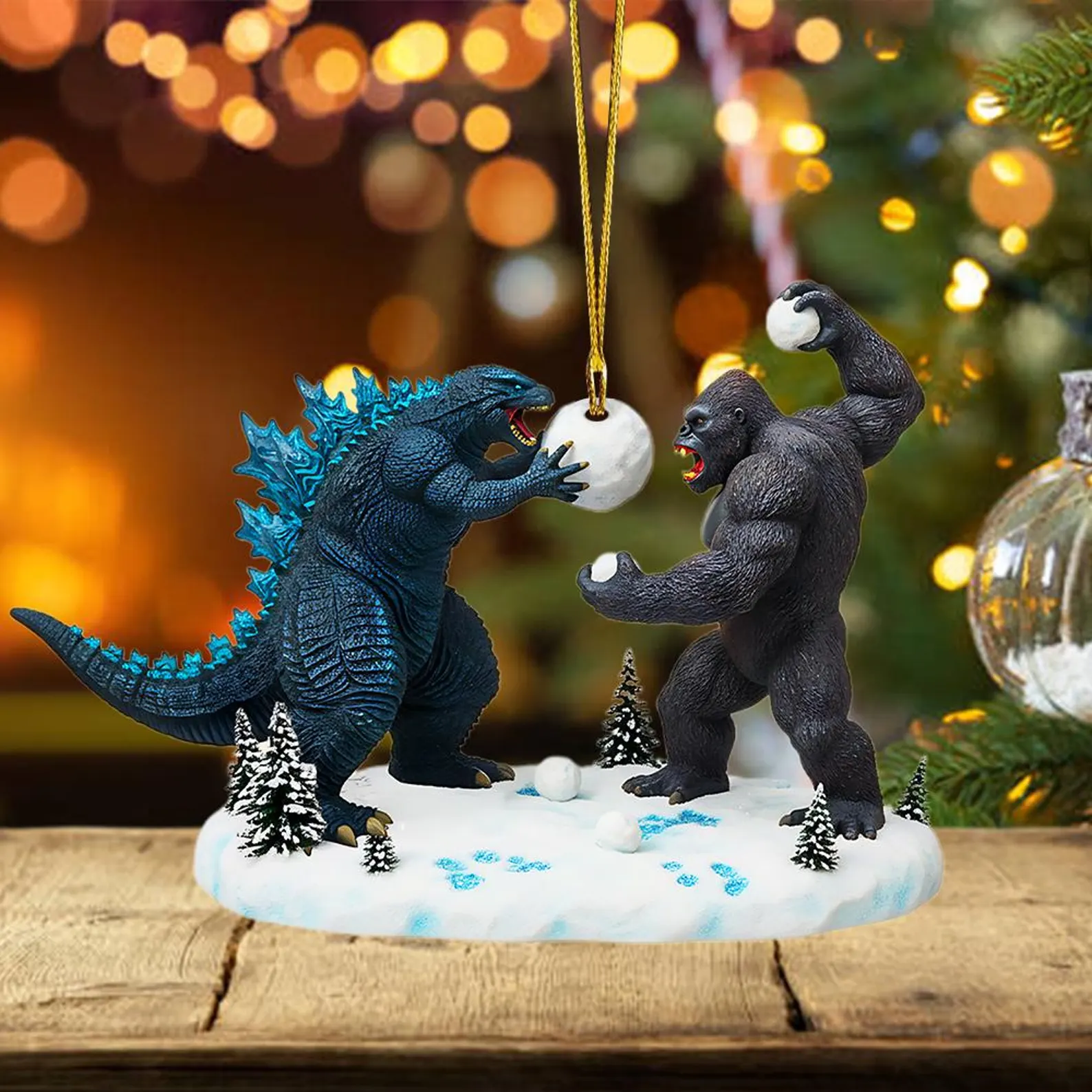 Godzilla vs Kong Christmas Ornament - Image 3