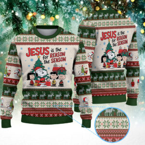 Jesus Is The For Reason the Season Christmas Knitted Sweater