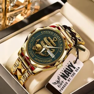 US Navy 250th Anniversary Alloy Luxury Quartz Watch