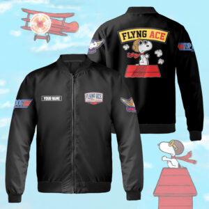 Personalized Snoopy 'Flying Ace' Bomber Jacket