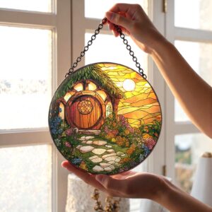 Lord of the Rings Hobbit Day Stained Glass Suncatcher