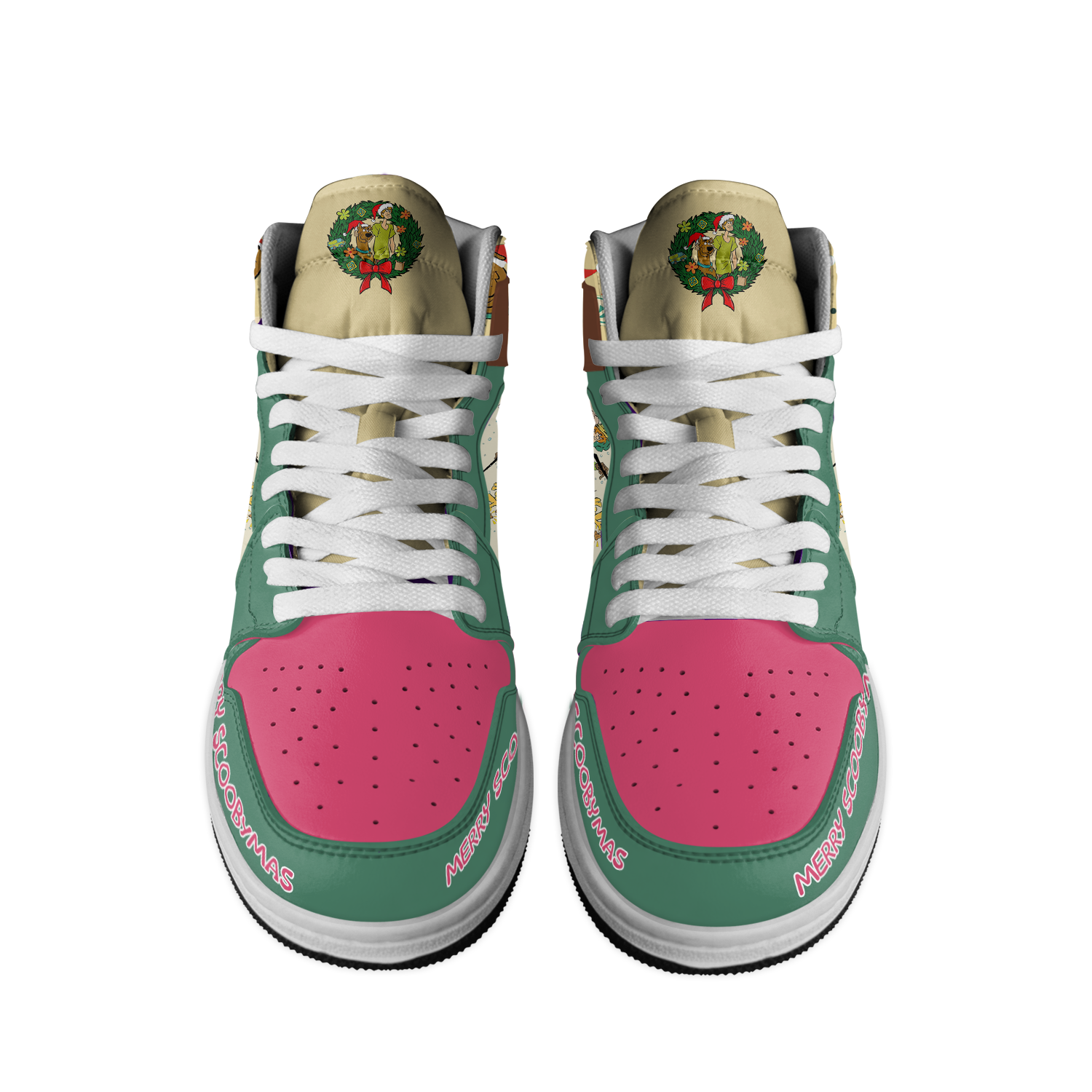 Scooby-Doo Christmas AJ1 High Sneakers Shoes - Image 2