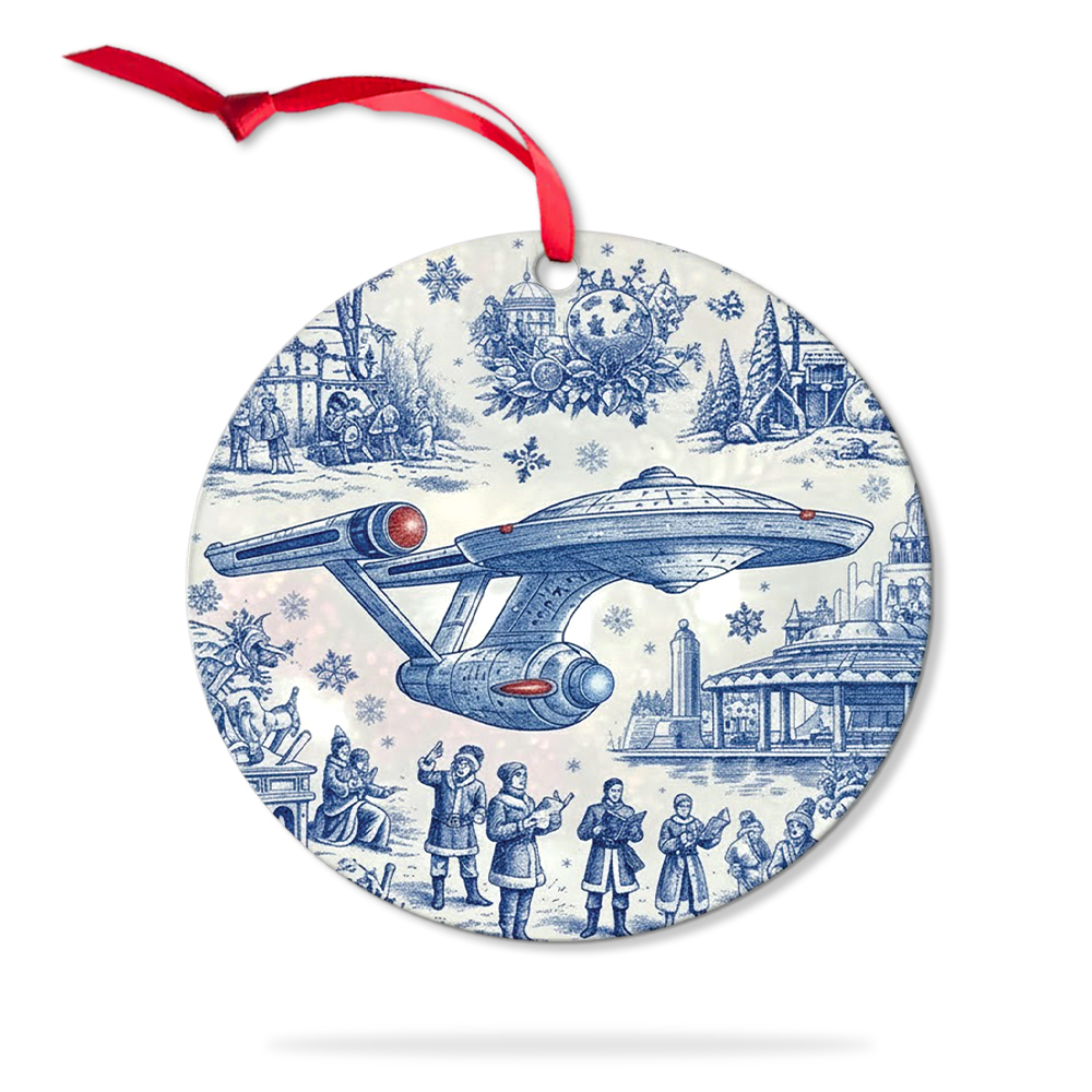 Star Trek NCC-1701 Toile De Jouy Christmas Ornament - Image 8