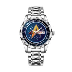 Alternative view of Starfleet Command  United Federation Of Planets Alloy Luxury Quartz Watch