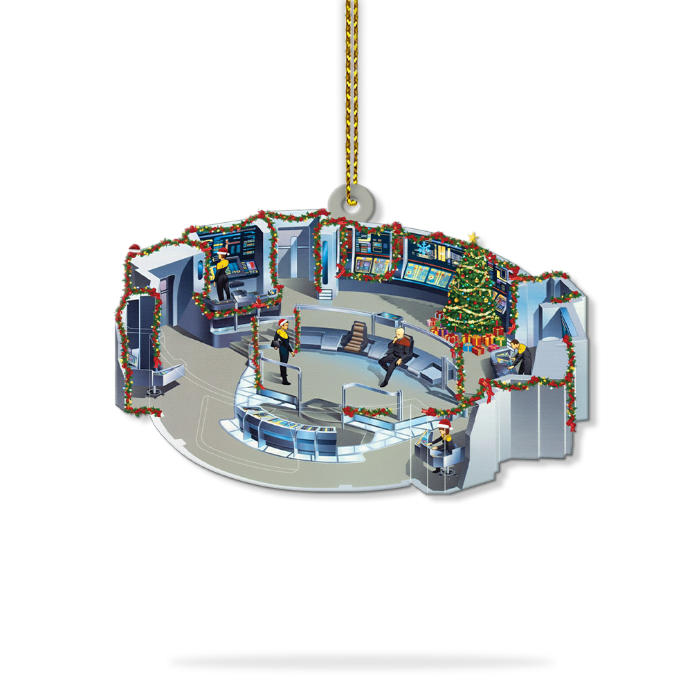 Star Trek Intrepid Class, USS Voyager NCC-74656 Bridge Enterprise Christmas Ornament - Image 5