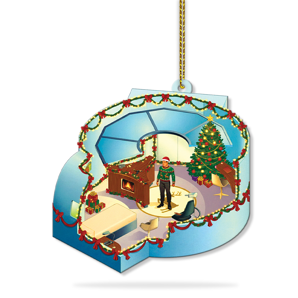 Star Trek Enterprise NCC-1701, 2254 Capt. Pike's quarters (Star Trek: The Magazine) Bridge Enterprise Christmas Ornament - Image 5