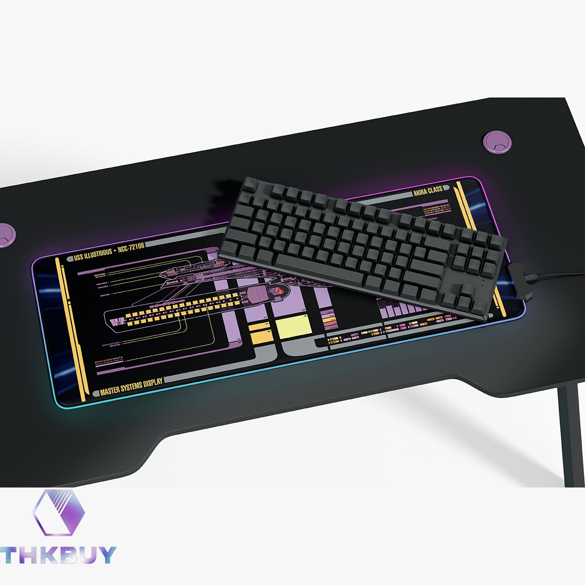 Akira Class - USS Illustrious LCARS Schematic LED Desk Mat - Image 3