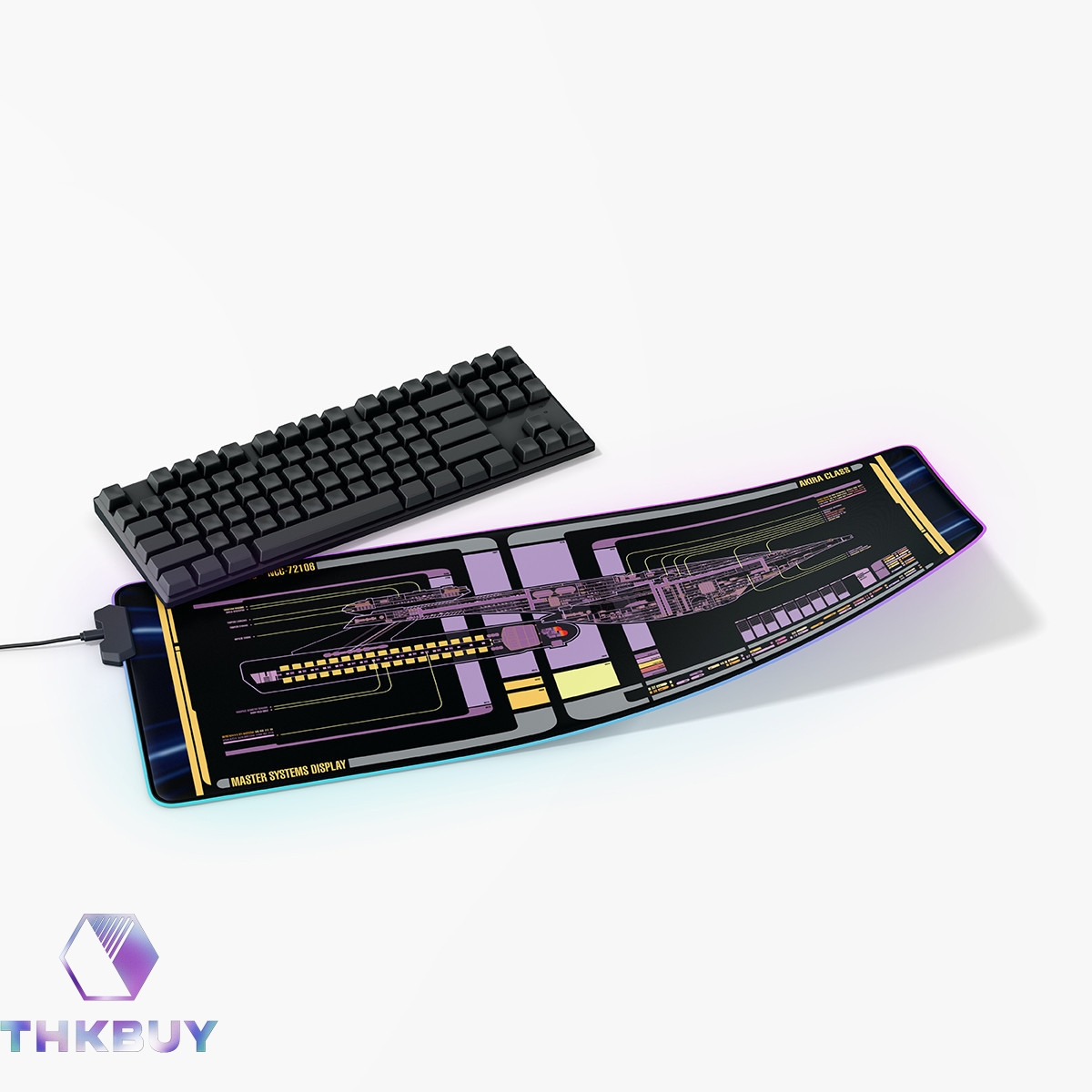 Akira Class - USS Illustrious LCARS Schematic LED Desk Mat - Image 4