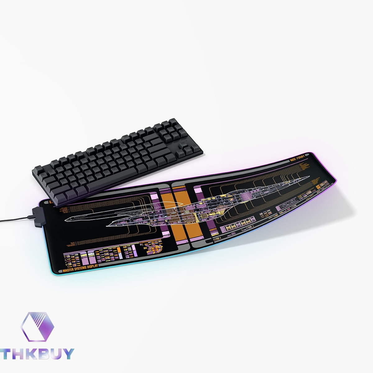 Nova Class - U.S.S. Javelin NCC-73561 LCARS Schematic LED Desk Mat - Image 4