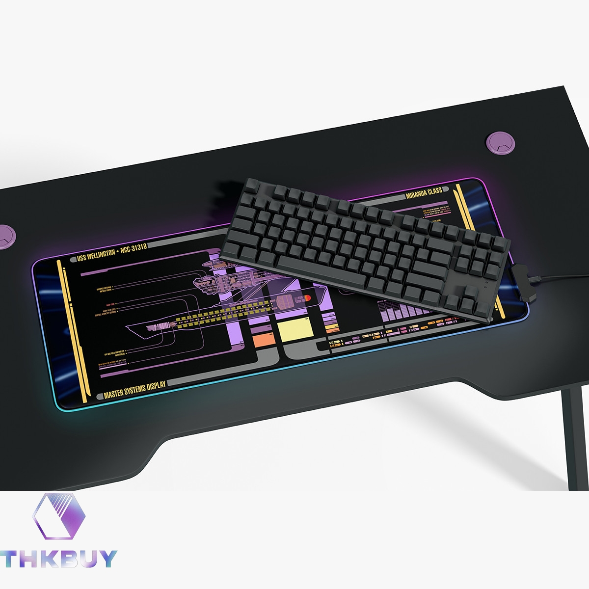 Miranda Class - U.S.S. Wellington NCC-31319 LCARS LED Desk Mat - Image 3