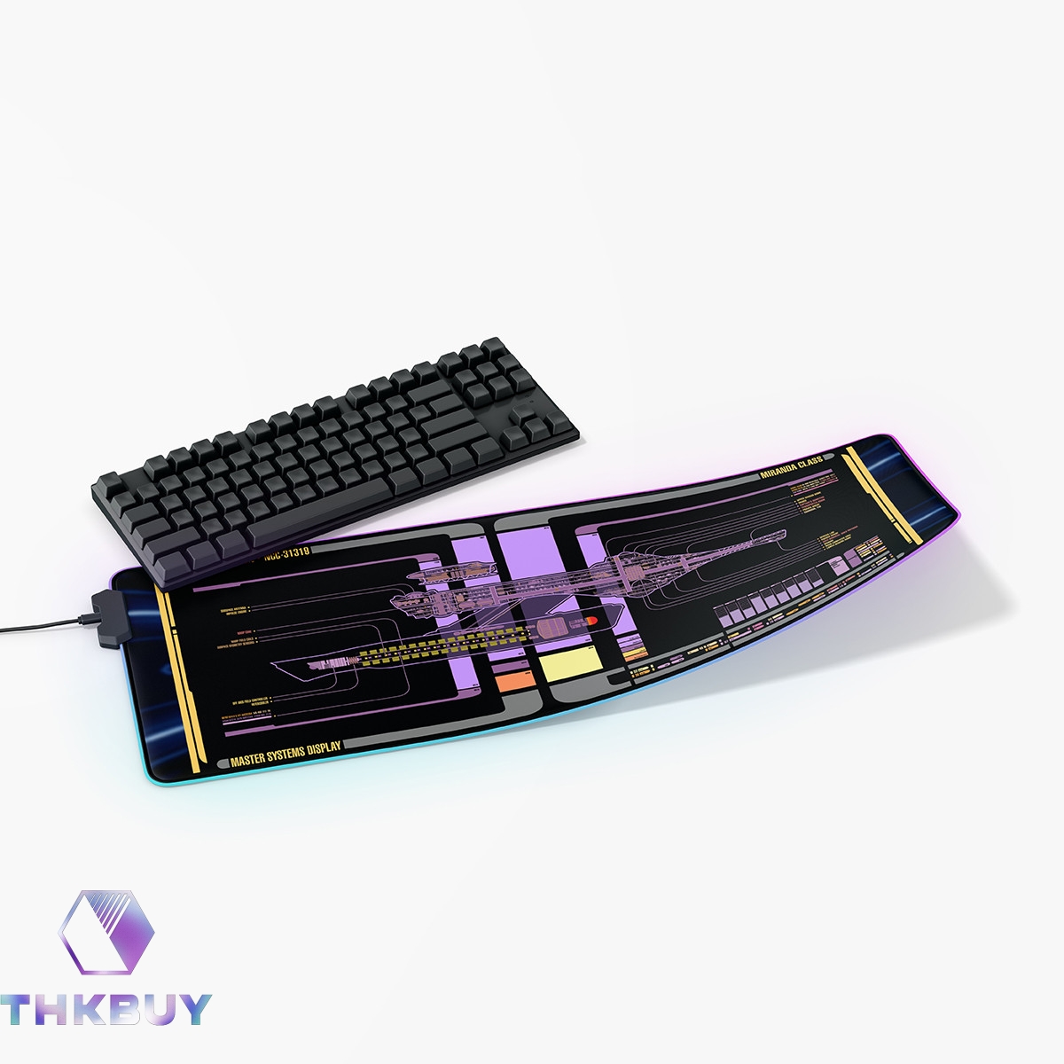 Miranda Class - U.S.S. Wellington NCC-31319 LCARS LED Desk Mat - Image 4