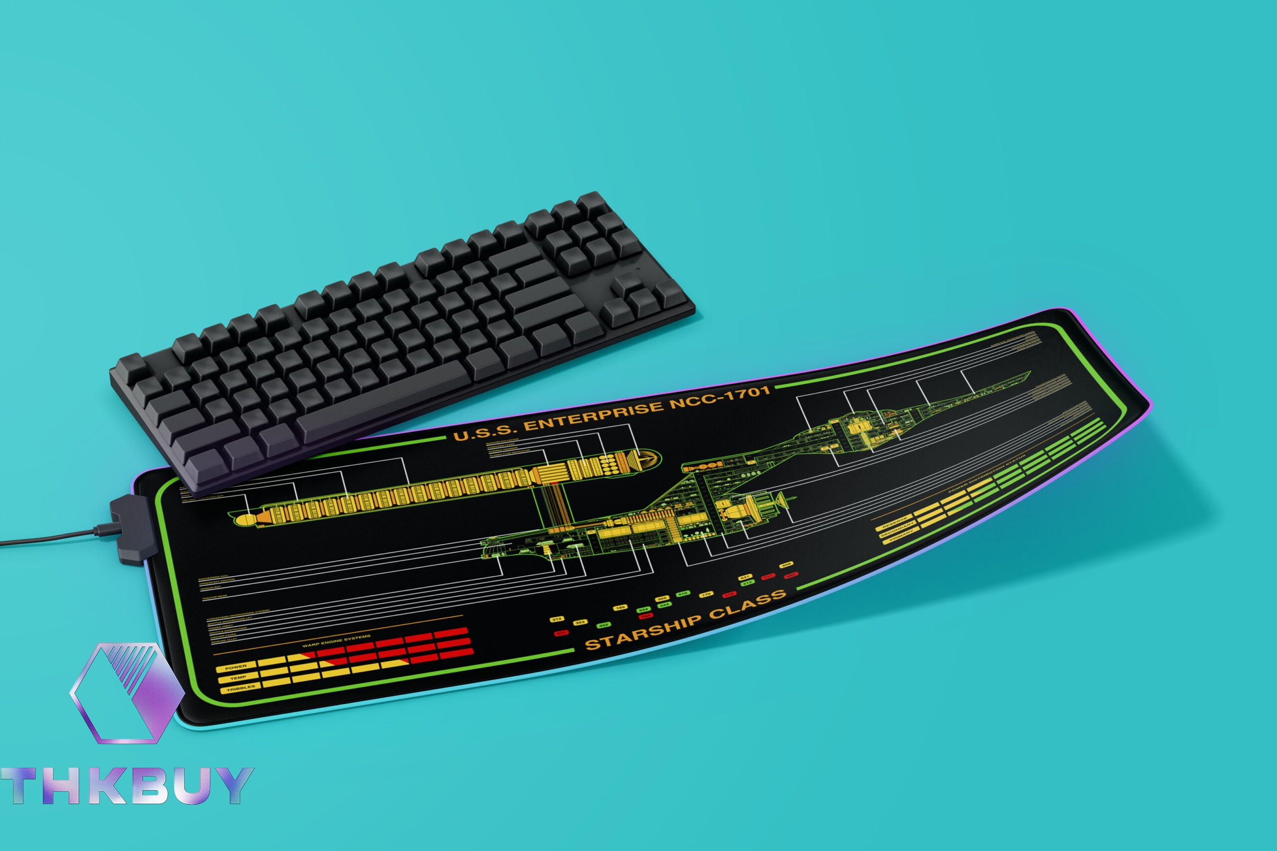 Constitution class - USS. Enterprise NCC-1701 LED Desk Mat - Image 4