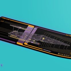 Alternative view of Nebula Class - U.S.S. Phoenix NCC-65420 LCARS LED Desk Mat
