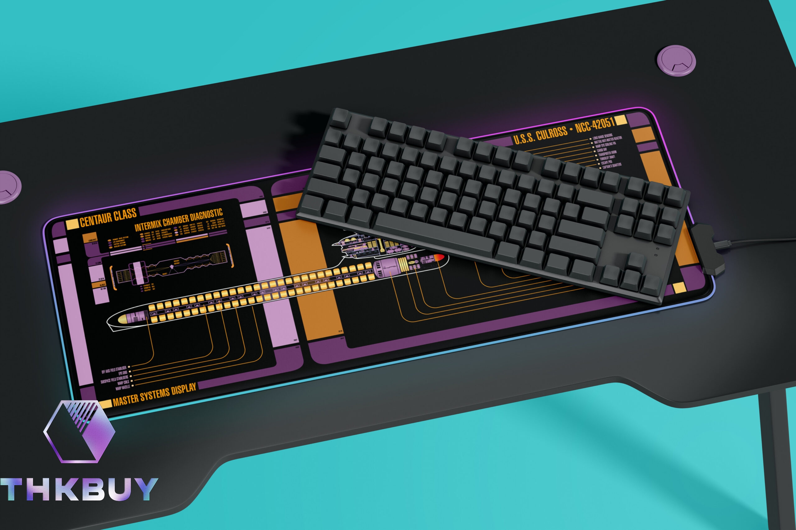 Centaur Class - U.S.S. Culross NCC-42051 LCARS LED Desk Mat - Image 3