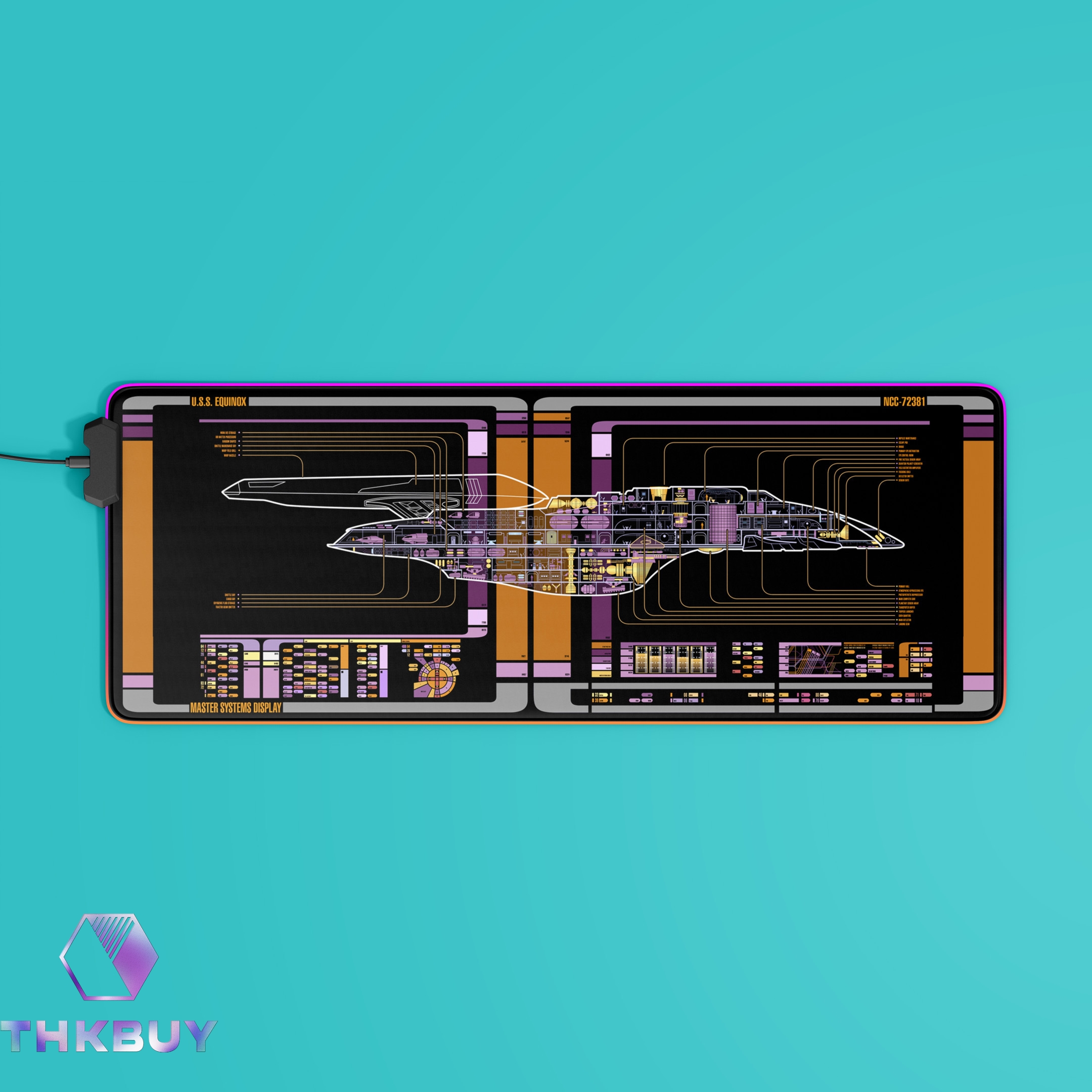 Equinox Class - U.S.S. Equinox NCC-72381 LCARS LED Desk Mat - Image 5