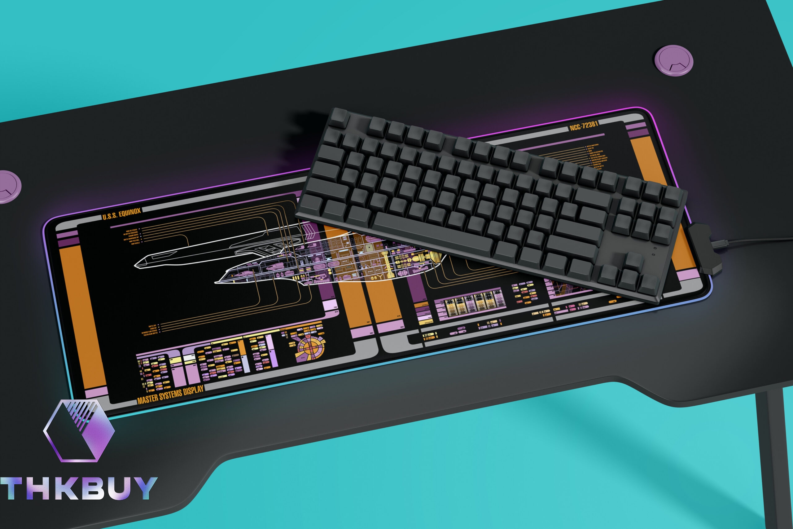 Equinox Class - U.S.S. Equinox NCC-72381 LCARS LED Desk Mat - Image 3