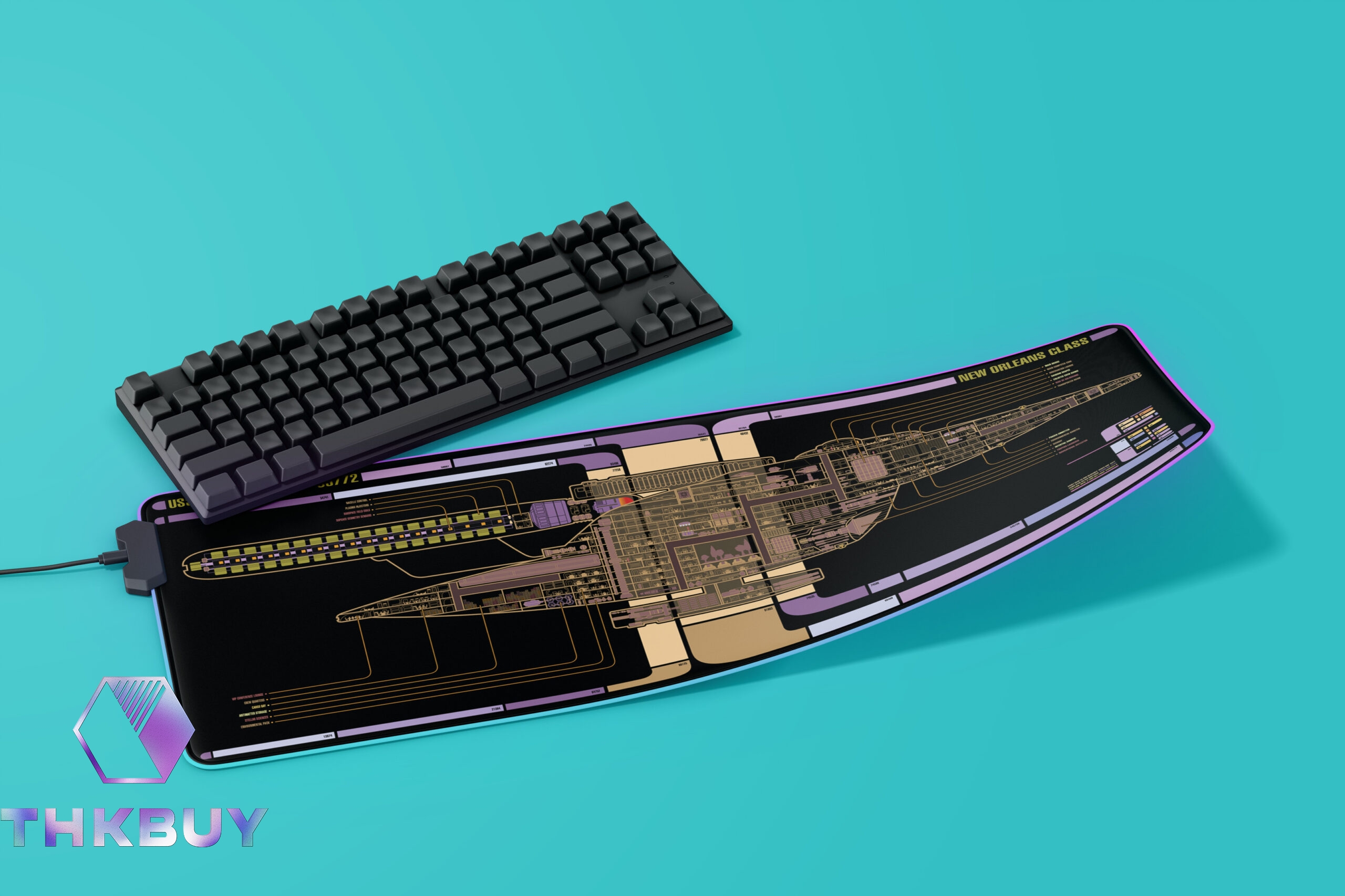 New Orleans Class - U.S.S. Formidable NCC-65772 LCARS LED Desk Mat - Image 4