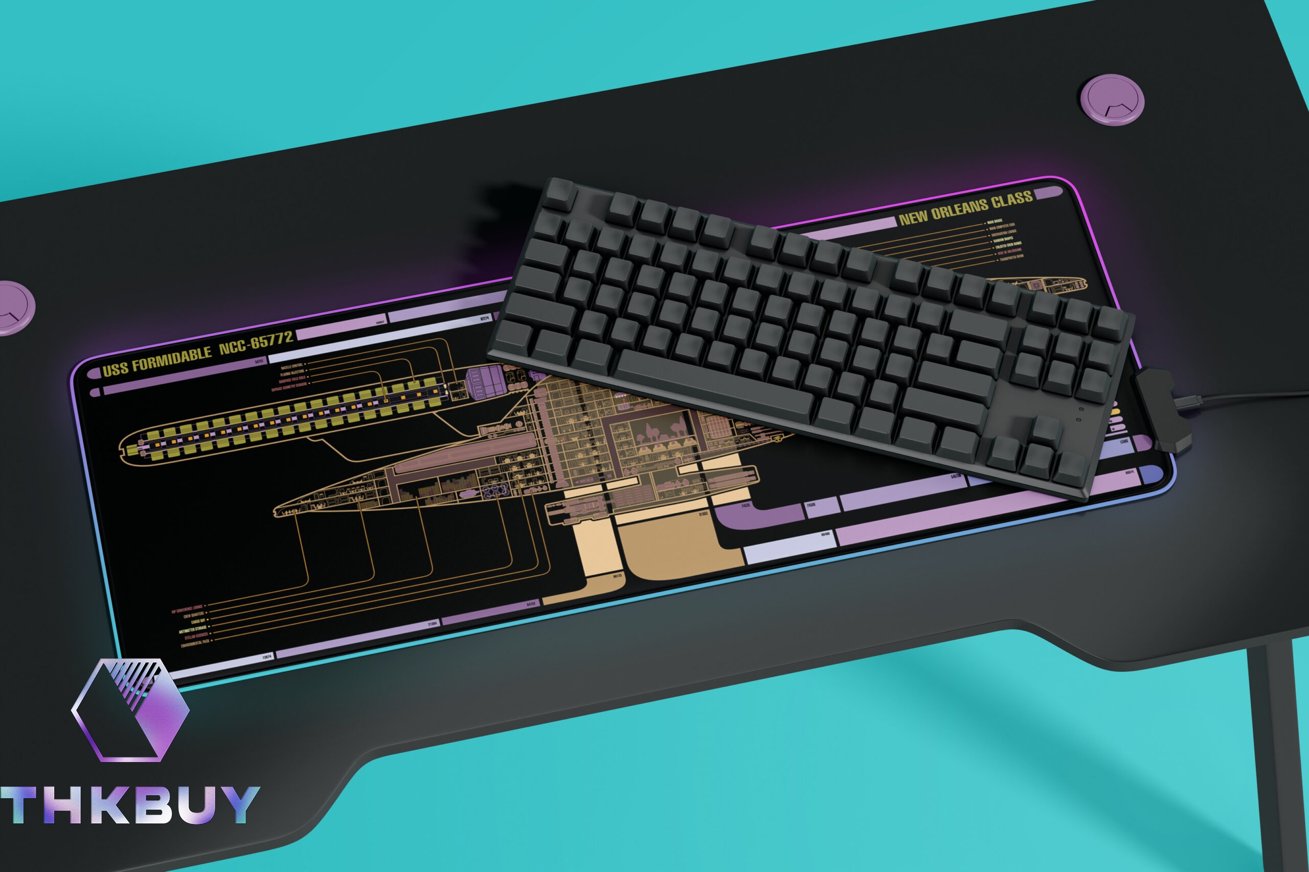 New Orleans Class - U.S.S. Formidable NCC-65772 LCARS LED Desk Mat - Image 3