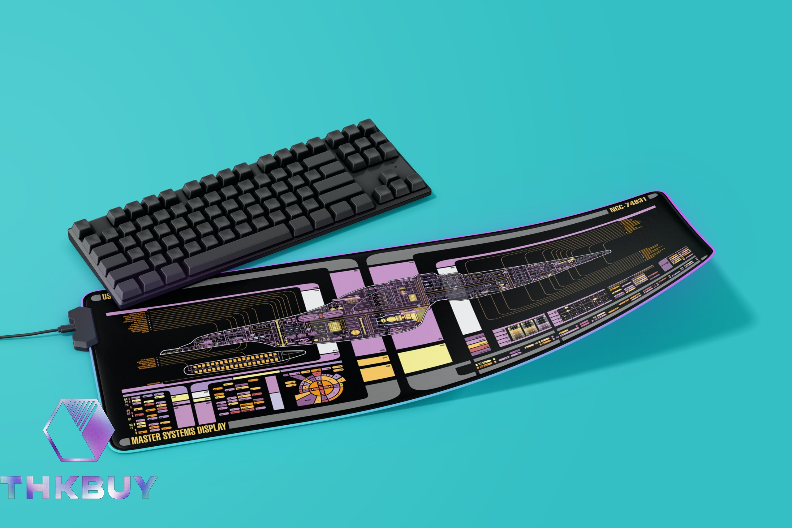 Intrepid Class - U.S.S. Messenger NCC-74831 LCARS LED Desk Mat - Image 4