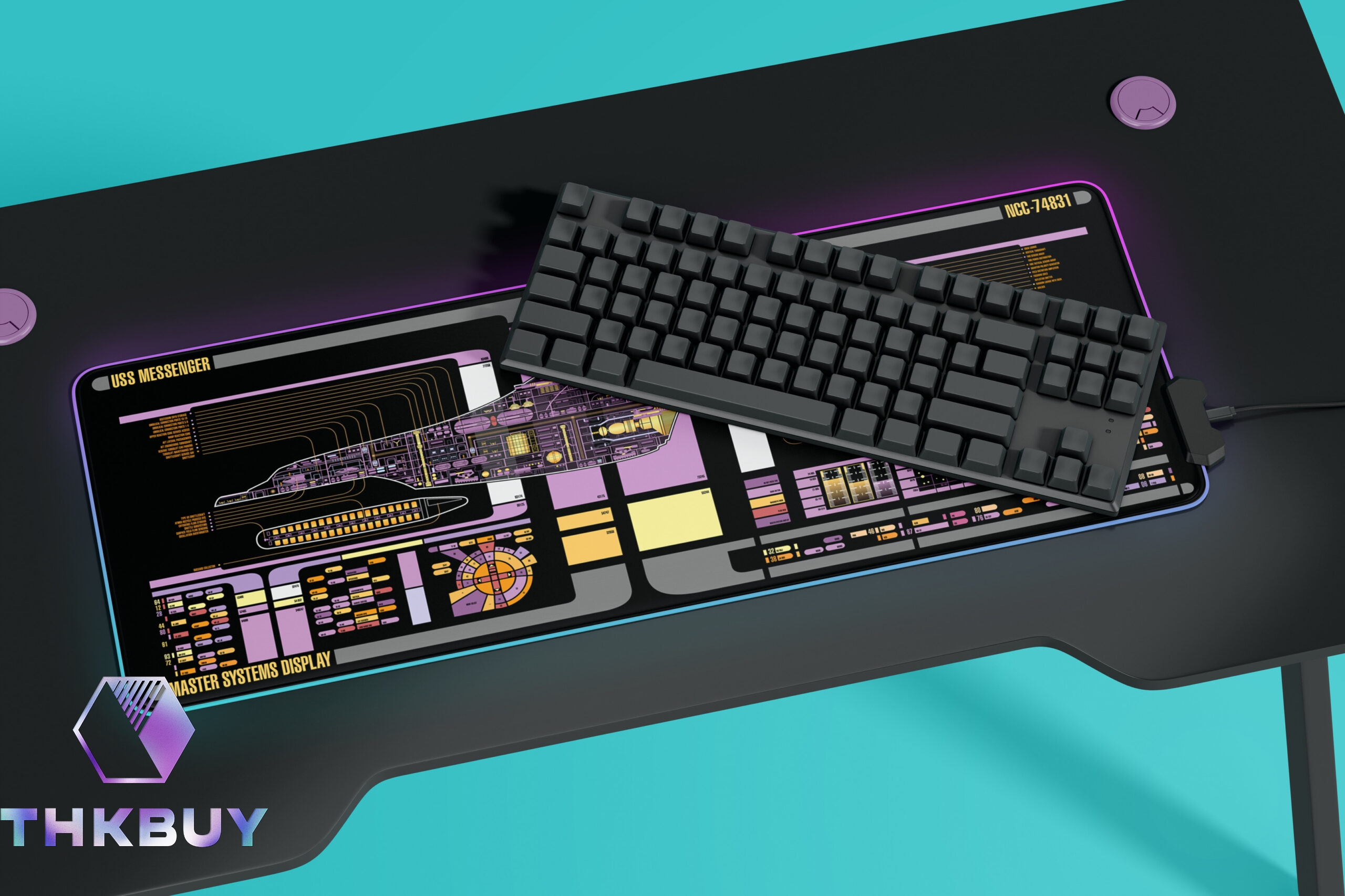 Intrepid Class - U.S.S. Messenger NCC-74831 LCARS LED Desk Mat - Image 3