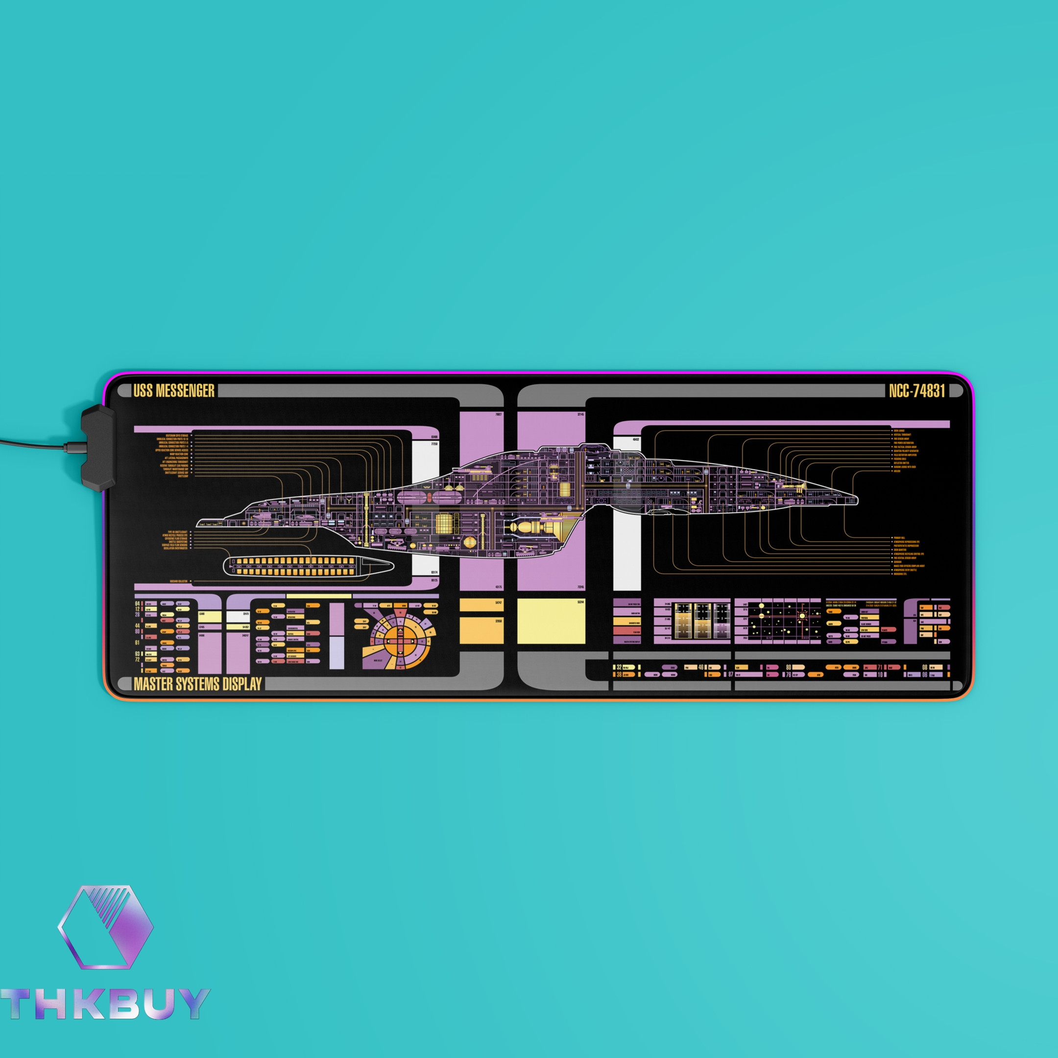 Intrepid Class - U.S.S. Messenger NCC-74831 LCARS LED Desk Mat - Image 5