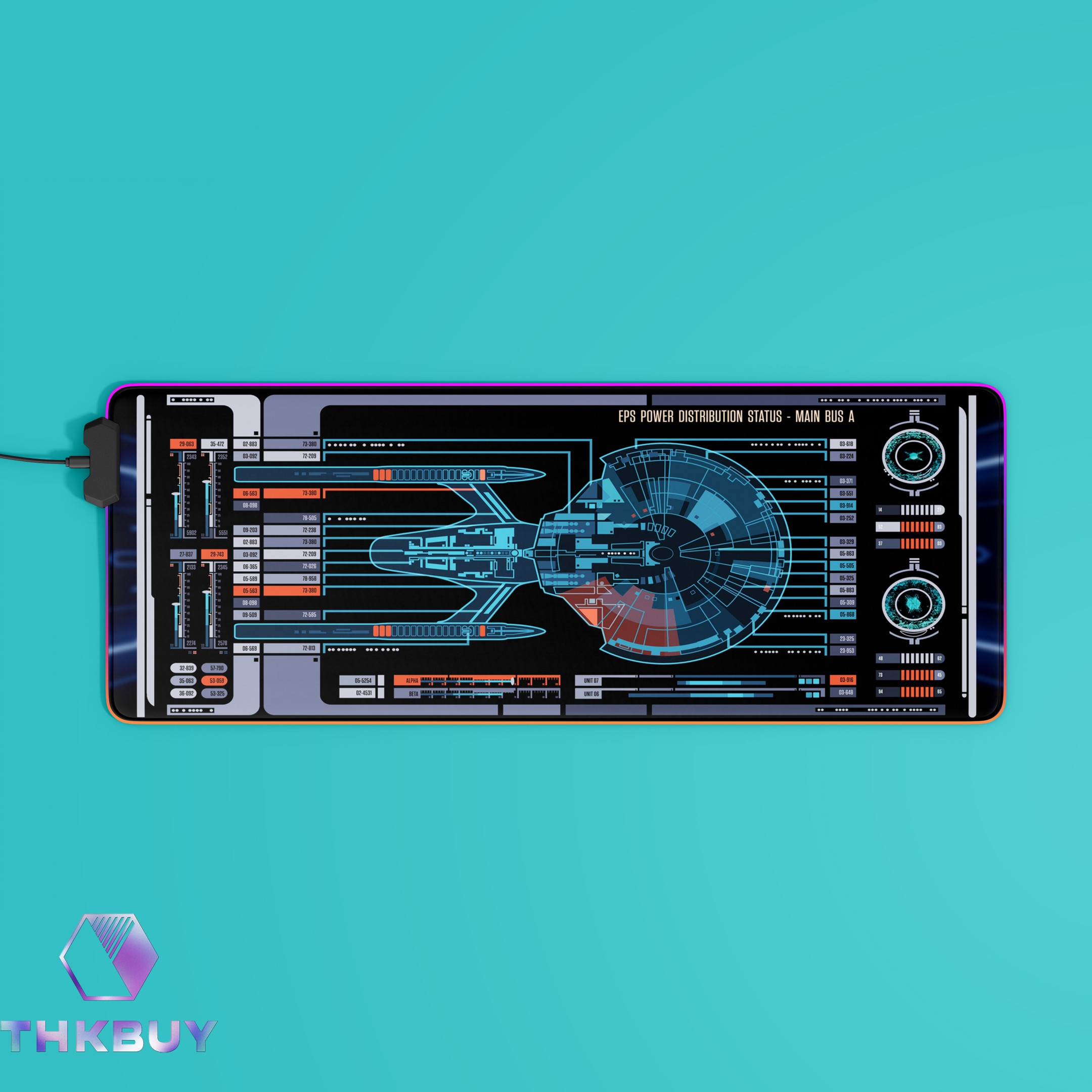 Luna Class - U.S.S. Titan NCC-80102 LED Desk Mat - Image 5