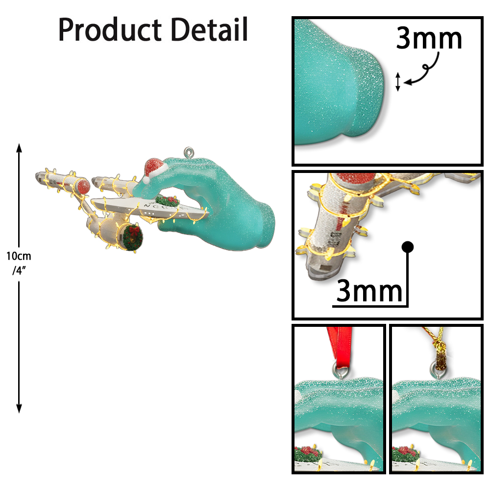 Star Trek U.S.S. Enterprise NCC-1701 The Hand of Apollo Christmas Ornament - Image 6
