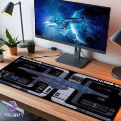 Alternative view of U.S.S. Enterprise NCC-1701-G LCARS LED Desk Mat