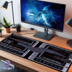 Alternative view of U.S.S. Enterprise-F MSD LCARS LED Desk Mat